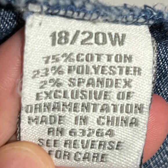 Dressbarn Womens Embroidered Denim Long Jacket 18/20W Artsy Bohemian Indie Folk - Picture 5 of 9